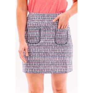 Foray Golf Women's 4-Way Stretch Boucle Print Activewear Skort Multicolor Size L